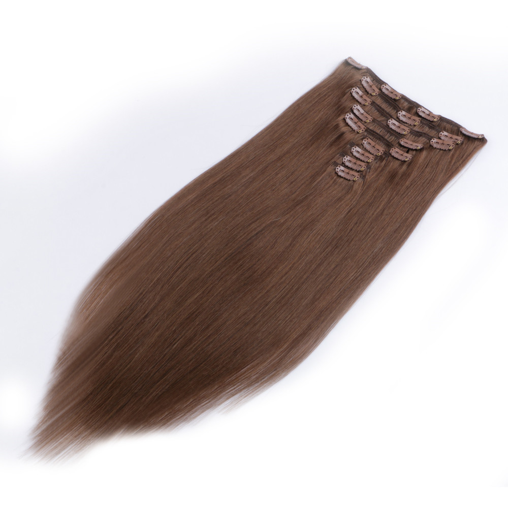 Clip in hair Top Quality 120g / 160g / 220g / 260g cheap 100% human hair double drawn clip in hair extension HN226